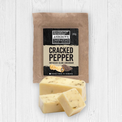 Ashgrove Cracked Pepper Infused Club Cheddar 200g
