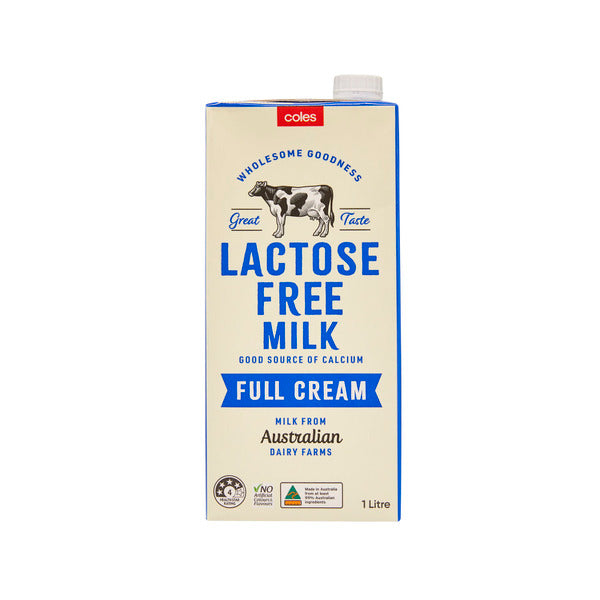 Coles Lactose Free  Full Cream Milk 1L