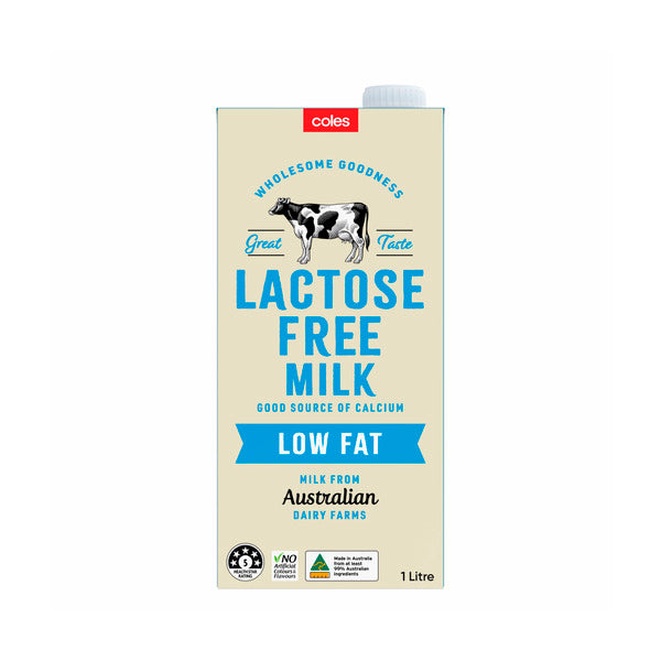 Coles Lactose Free Low Fat Milk 1L