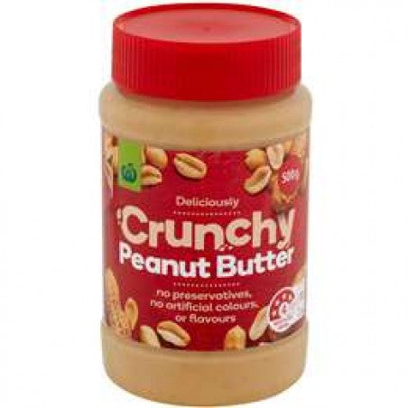 Woolworths Crunchy Peanut Butter 500g