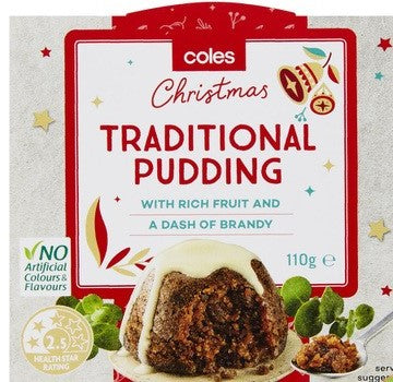 Coles Christmas Pudding Small 110g